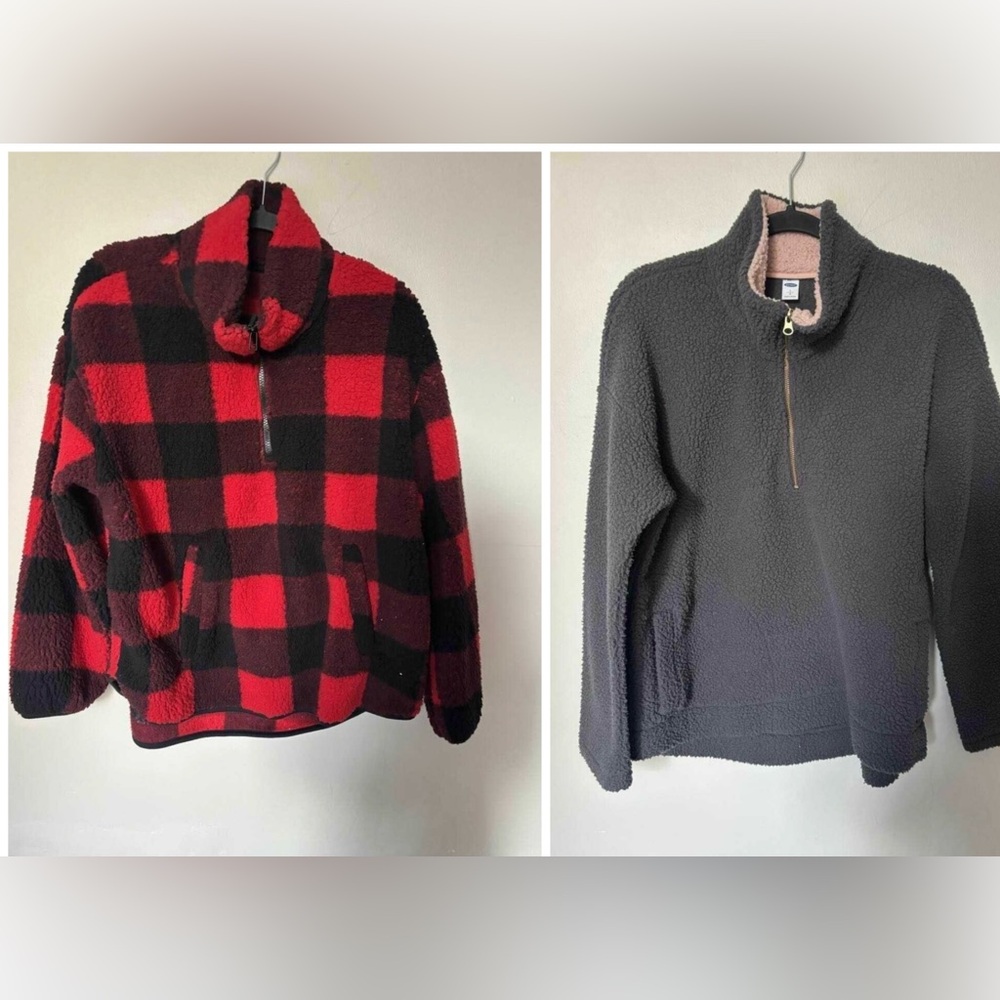 2 Quater Zip Sherpa Sweaters